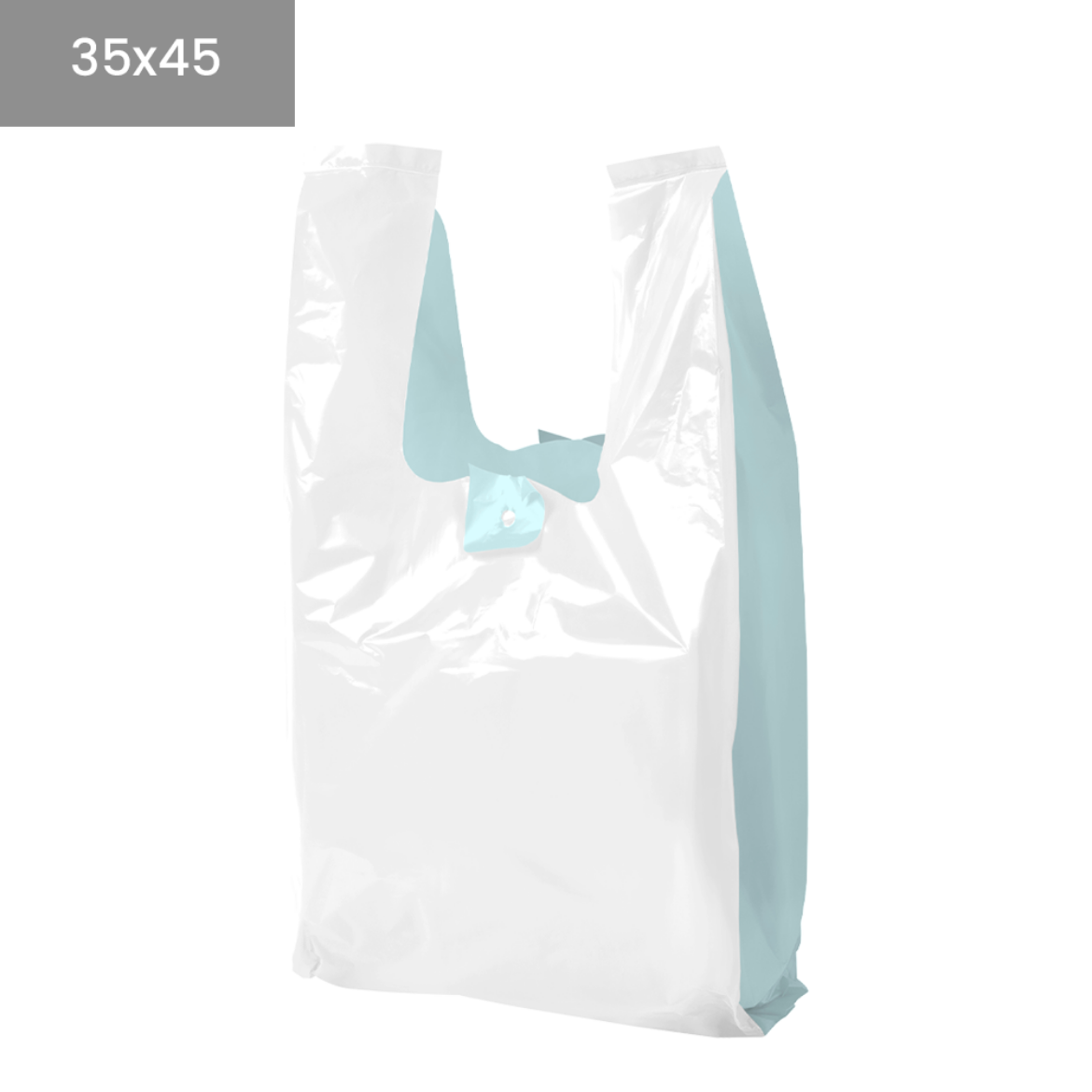Bolsas de plástico blancas recicladas al 70% de 35x45 